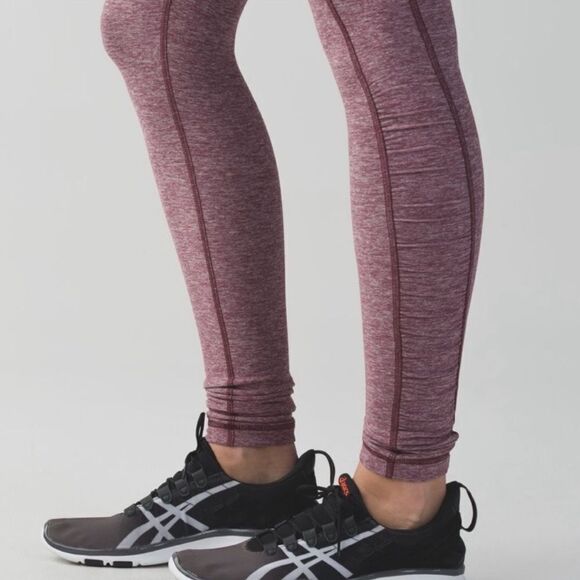 Lululemon Turn Around leggings Heathered Bordeaux Drama - Picture 9 of 10